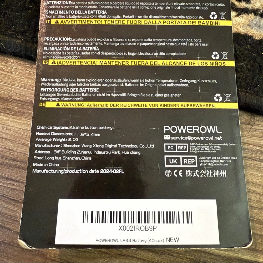 LR44 Coin Cell Battery Pack, Powerowl - Picture 6 of 6